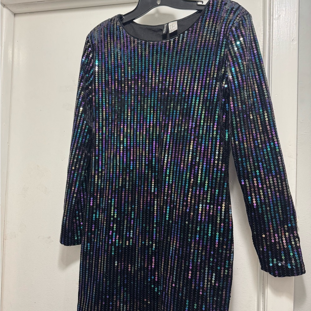 Divided Multicolor Sequin Dress - image 1